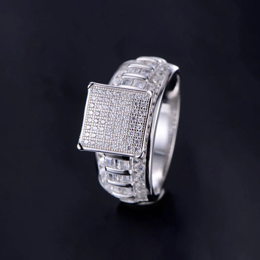 Veyrox™ Square Micro Pave Ring — Silver